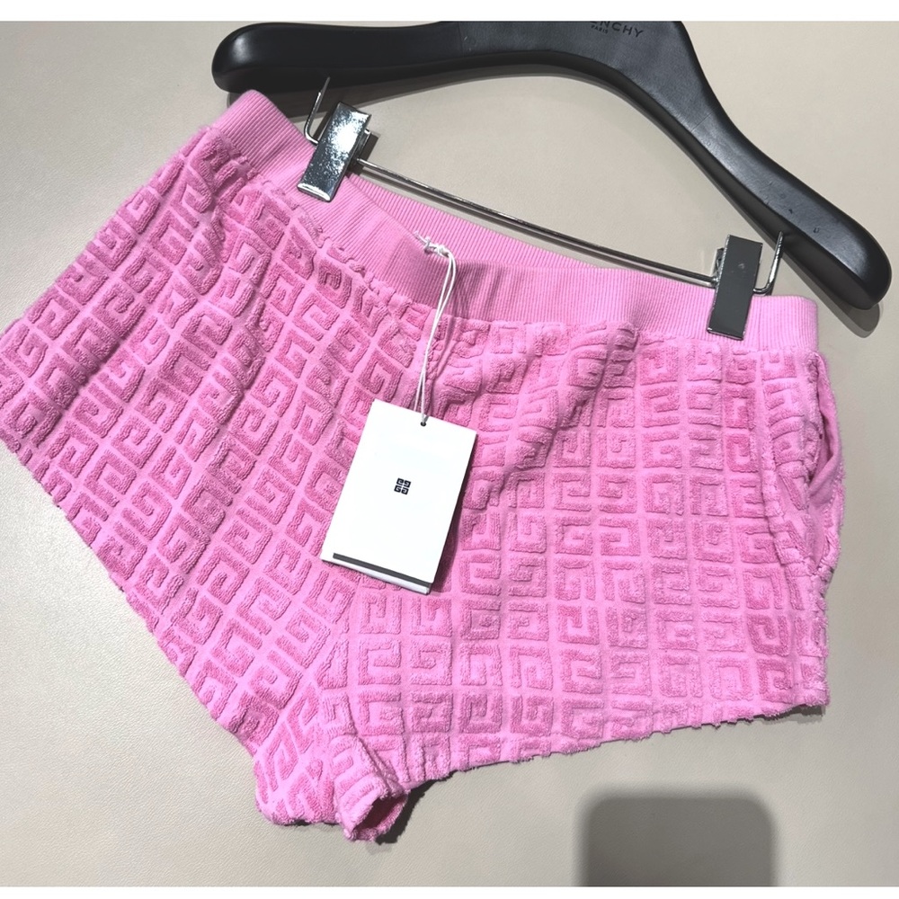 Givenchy pink 4G terrycloth shorts, size small. Too cute!! New with tags